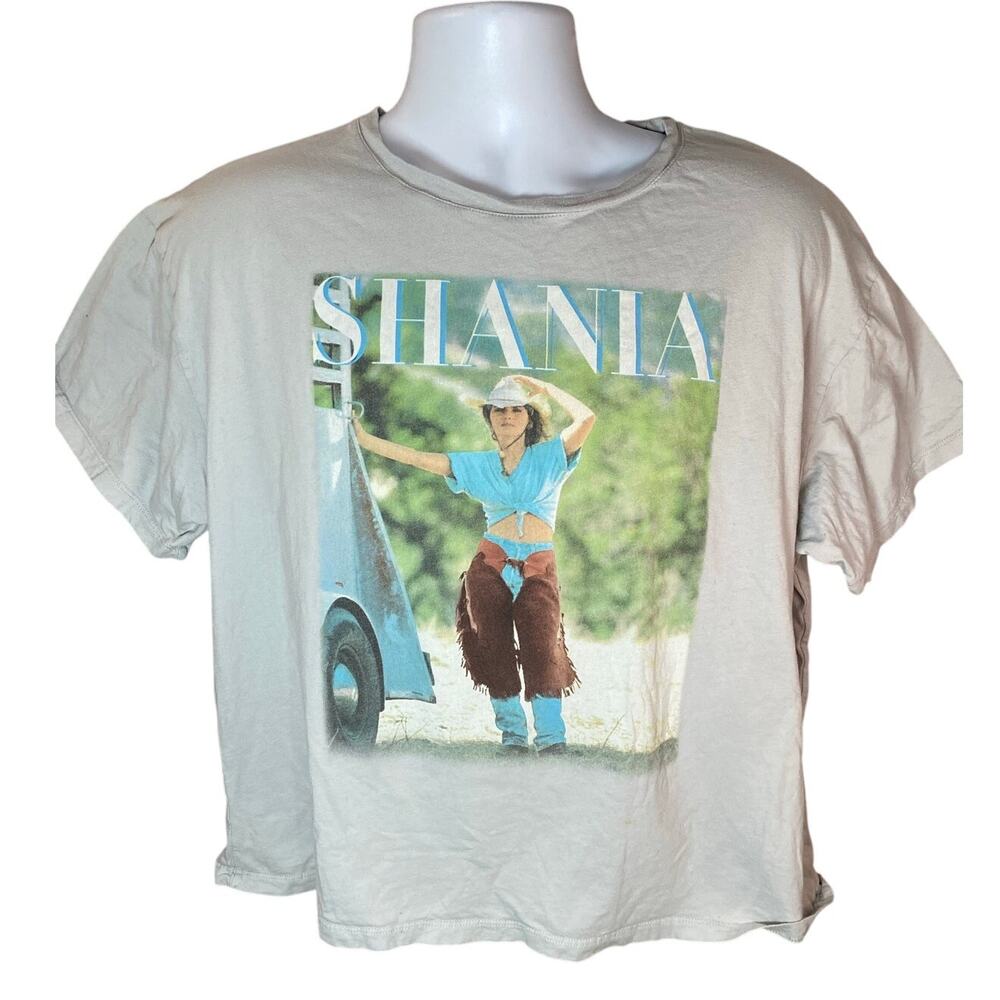 Shania Twain Band T-Shirt Ladies Size Large Grey Short Sleeve Country Music